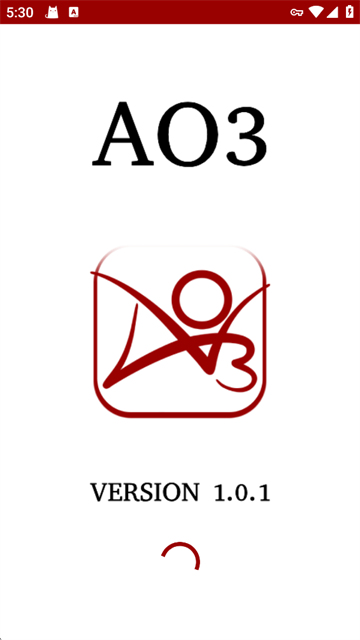 AO3 客户端启动页截图